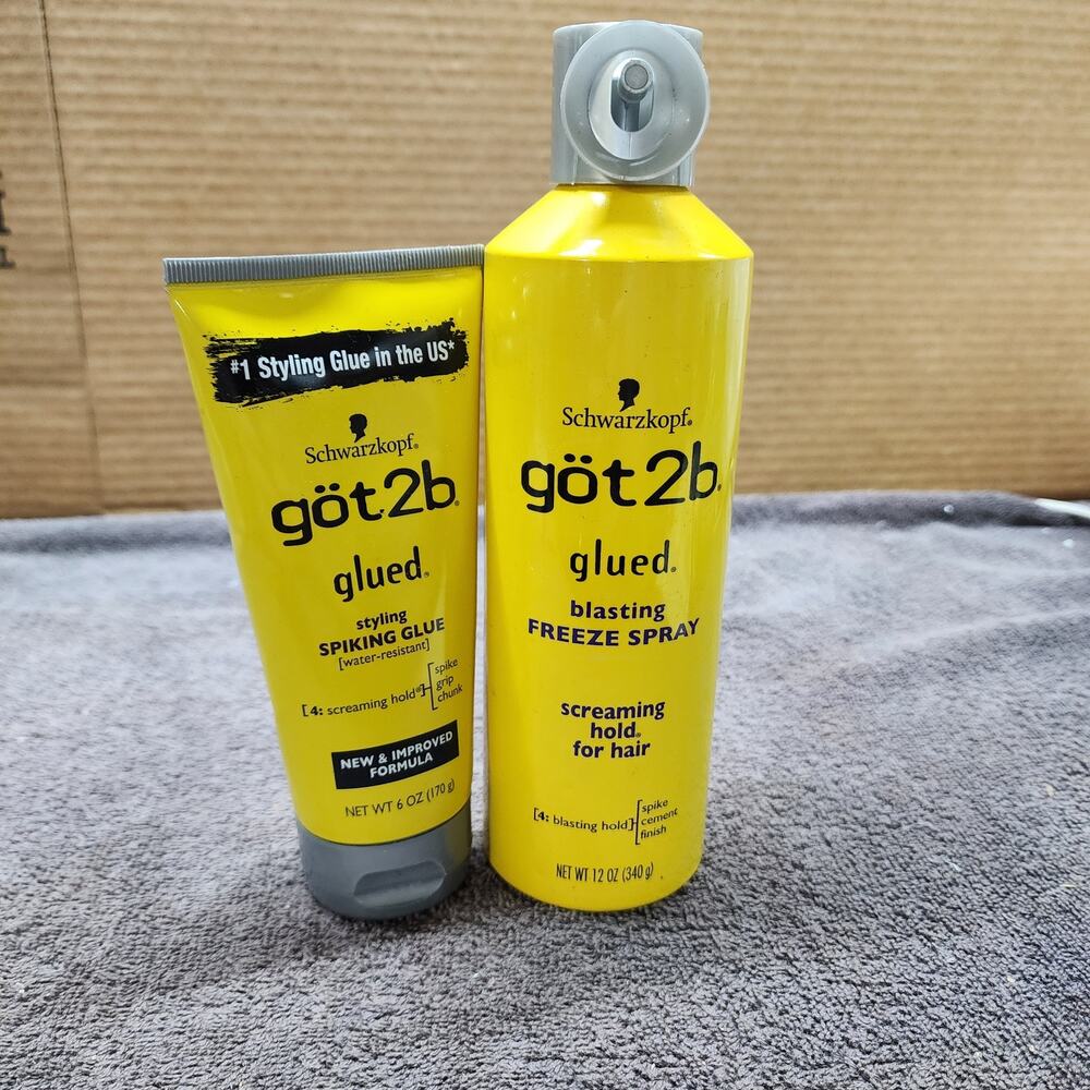 Got2b Spiking Glue & Blasting freeze Spray Both New b34